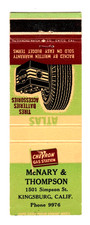 ATLAS TIRE matchbook