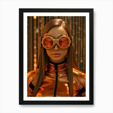 Futuristic Girl In Goggles Art