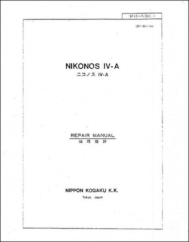 Nikon nikonos iva service - nikon,