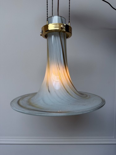 Lampadario vetro opalino di - vetro,