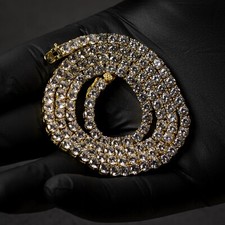 Collana catena tennis uomo