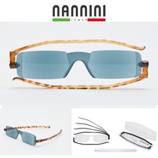 Nannini Italy Compact 1 Ultrasottili Occhiali da Sole Pieghevoli Piatti Lettori Colorati