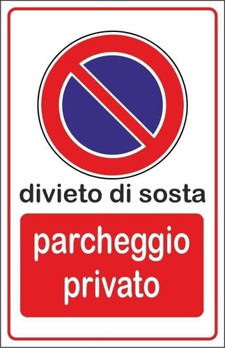 Cartello segnaletico divieto - -,