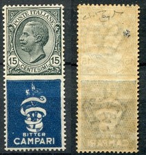 REGNO D'ITALIA 1924 PUBBLICITARIO BITTER CAMPARI CENT 15 MNH** CAT. 1
