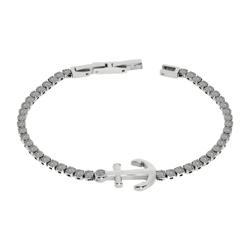 Bracciale uomo acciaio silver - bracciale,