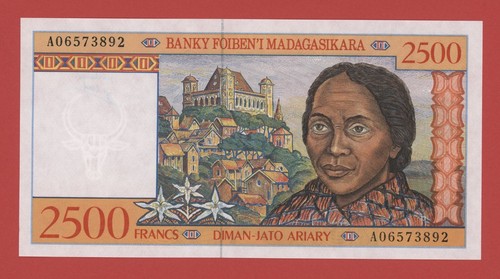 Madagascar 2500 franchi - madagascar,