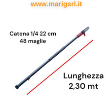 Potatore asta BLUEBIRD PCS 23 - 08 a Batteria 21 V Lunghezza 230 cm peso 2,3 kg