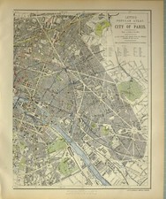 1882 LETTS Mappa Piano Città