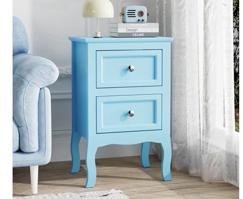 Comodino blu cassetti - 2,