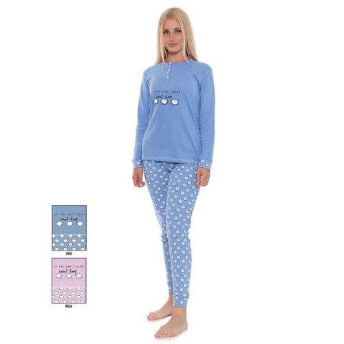 Pigiama donna caldo cotone - pigiama,