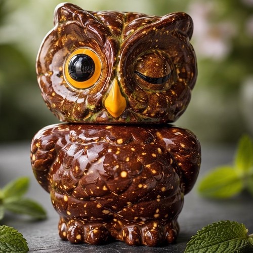 Vintage winking owl ceramic - vintage,