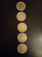 Lot de 5 pieces de 2 euros