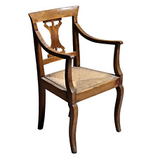 ANTICA POLTRONA in LEGNO di NOCE STILE IMPERO RESTAURAZIONE Italia Epoca '800