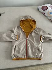 Giacca A Vento Giubbino Spolverino Donna Impermeabile Doubleface Giallo Beige SM