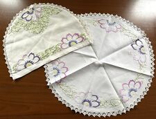Vintage Hand Embroidered Table