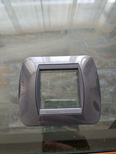 Bticino L4802 placca Living International acciaio scuro nero 2 moduli NUOVA