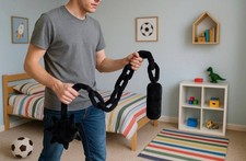 Catena Mazza Peluche Gigante 100 cm • Prop Arma Medievale Morbida • Giocattolo Cosplay per Teen