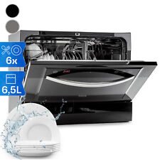 Lavastoviglie Libera Installazione Luce UV Lavastoviglie 6 Programmi Vetro Frontale Nero