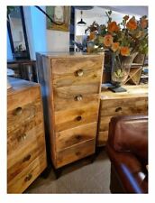 CASSETTIERA CASA DESIGN VINTAGE INDUSTRIALE SHABBY CHIC ETNICO FERRO LEGNO