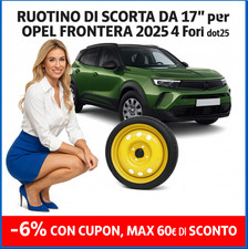 ✅Ruotino Di Scorta da 17" per Opel Frontera 2025 4 Fori dot2025 garantito✅