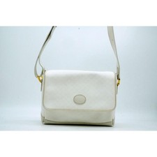 Borsa a tracolla Gucci Micro Gg Logo Pvc Tela Bianca Vintage Autentica