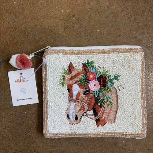 Borsetta floreale cavallo