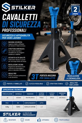 Coppia cavalletti cric - cric, 3ton