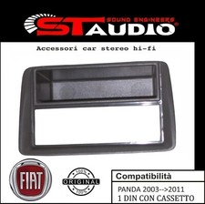 MASCHERINA AUTORADIO 1 DIN FIAT PANDA DAL 2003 AL 2011. SINGOLO DIN RADIO.