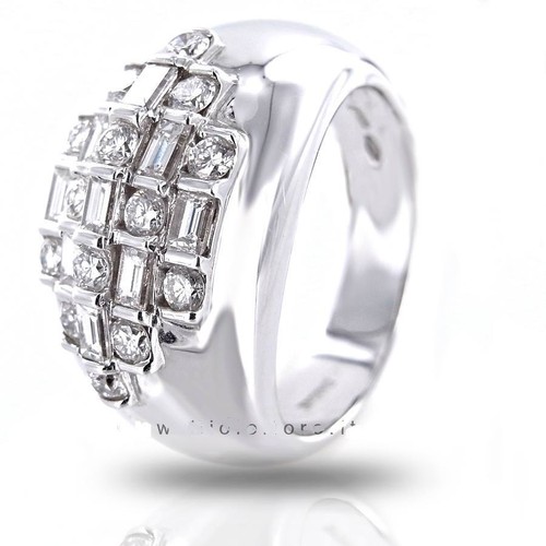 Anello damiani fascia - fascia, diamanti