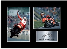Barry Sheene Motociclista Firmato Autografo Foto Esposizione Poster Regalo A4