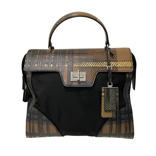 Borsa prada check marrone - borsa,