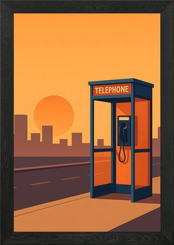 Cabina telefonica vintage