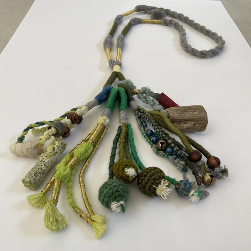 Collana tessuto artigianale - collana,