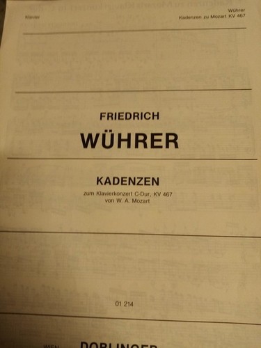 Wuhrer kadenzen spartito - -,