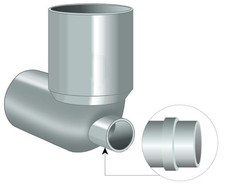 CURVA WC CON ATTACCO FRONTALE