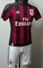 COMPLETO MILAN MAGLIA + PANTA  2015 2016 TG. CM. 164 M  14 A ADIDAS  PARI NUOVO 