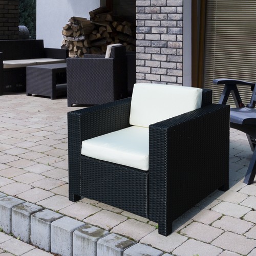 Rattan garden armchair - armchair, wicker