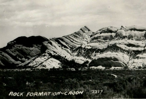 C1950 rock formation cajon - rock,