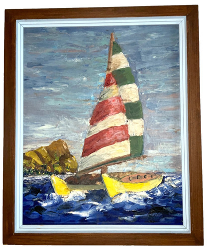 Barca vela vintage - barca, nave