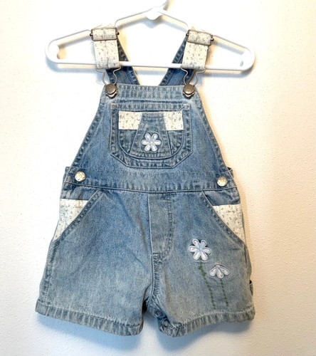 Salopette jeans floreale y2k - salopette,