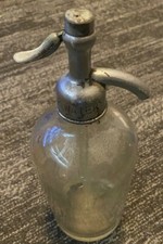 Antique FIZZ Seltzer Bottle Clear Glass Mar-Cel Beverage Co-Bklyn NY 26 oz -Exc+