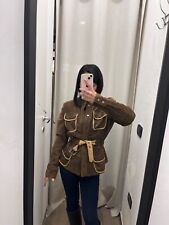 alviero martini giacca in renna con cintura