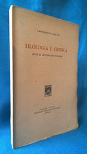 Lanfranco Caretti, Filologia e