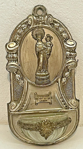 Acquasantiera vintage madonna - acquasantiera,