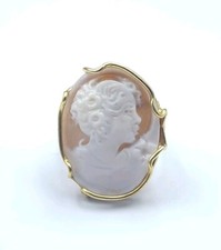 ANELLO IN ARGENTO 925% CON CAMMEO SARDONICO , ANELLO DONNA , ANELLO CON CAMEO  