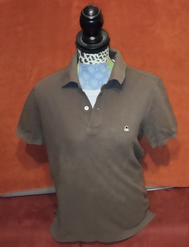 Polo benetton marrone - marrone, tg.