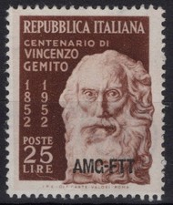 TRIESTE ZONA A 1952 GEMITO 25