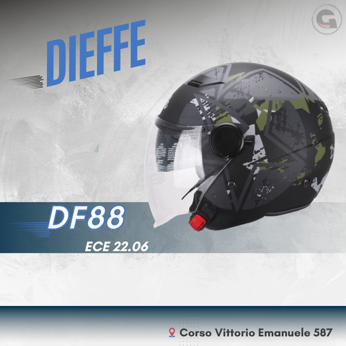 Casco jet dieffe df88 doppia - jet,