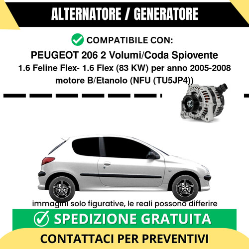 Alternatore peugeot 206 - alternatore,