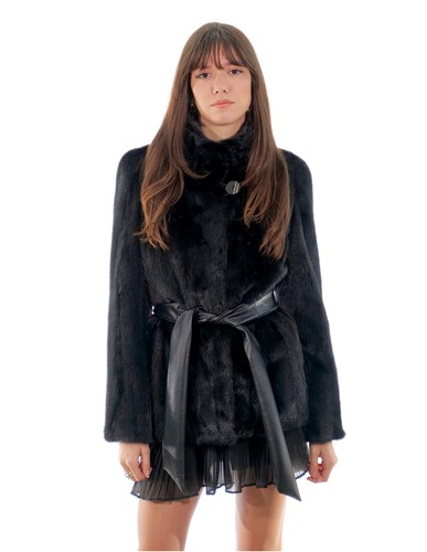 Giacca visone orizzontale 68cm